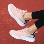 Baskets en tissu respirant à lacets pour femmes