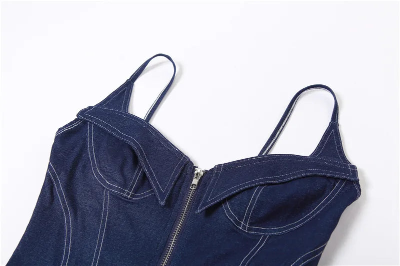 Body moulant sans manches et col en V pour femmes