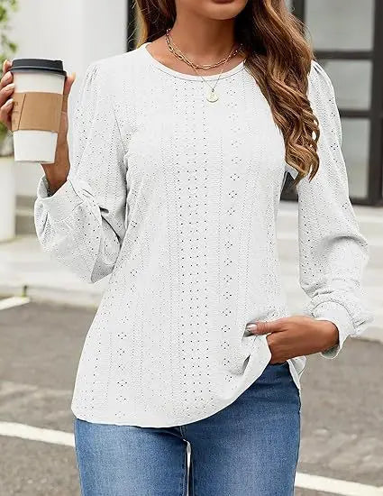 T-shirt à manches longues décontracté lâche pour femmes