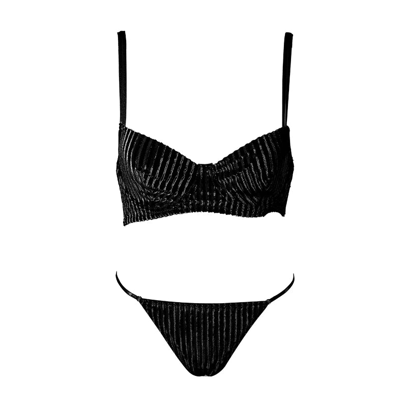 Ensemble soutien-gorge push-up et String pour femmes