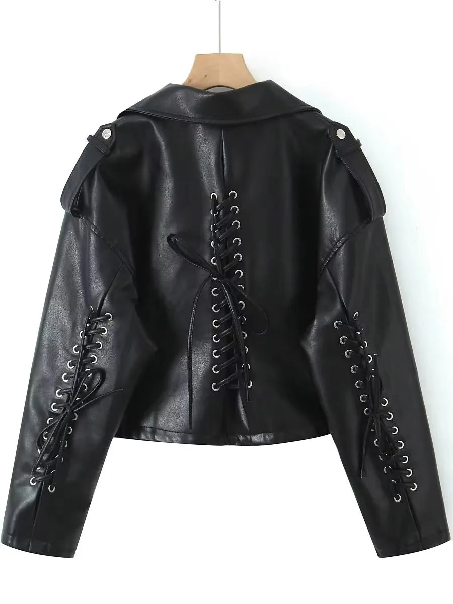 Vestes en faux cuir pour femmes