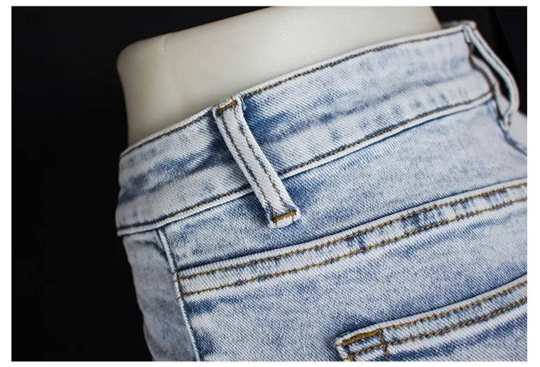 Jean taille moyenne vintage américain pour femmes