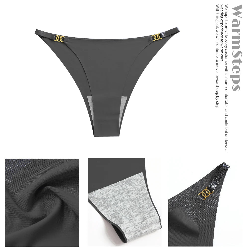 Culotte tanga taille basse sans couture pour femmes