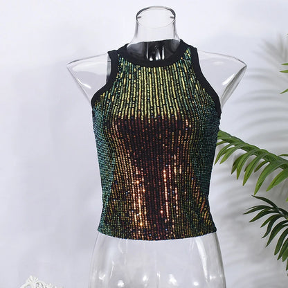 Gilet Léopard Femme – Coupe Moulante et Paillettes