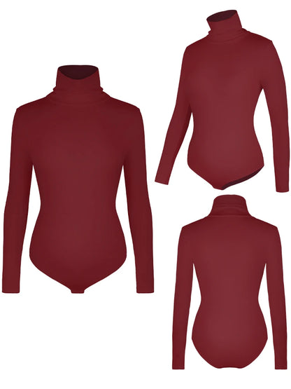 Body Col Montant Femme – Manches Longues