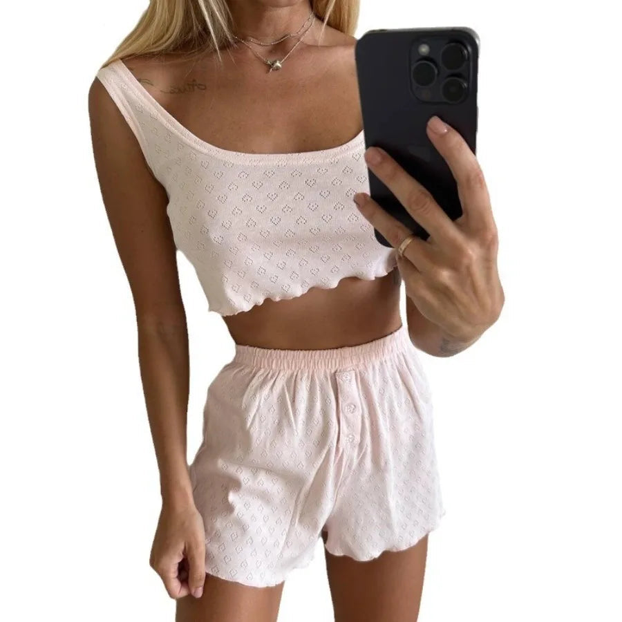 Ensembles pyjama deux pièces débardeur et short  pour femmes