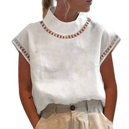 Chemise Blanche en Lin et Coton Femme