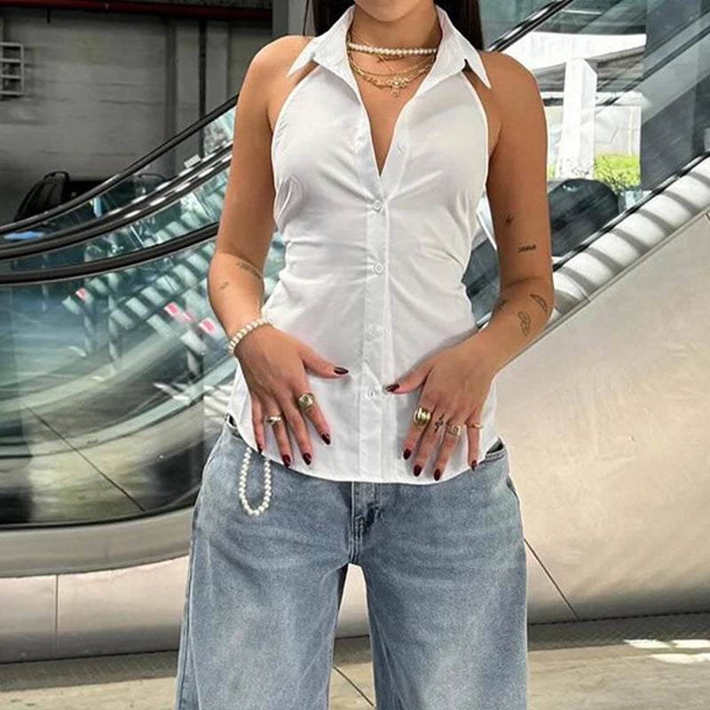 T-shirt Dos Nu Femme – Détails Lacés