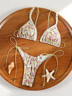 Maillot de bain deux pièces sexy imprimé léopard pour femmes
