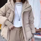 Manteau chaude à capuche et manches longues pour femmes