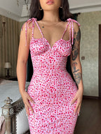 Robe à lacets sans manches pour femmes