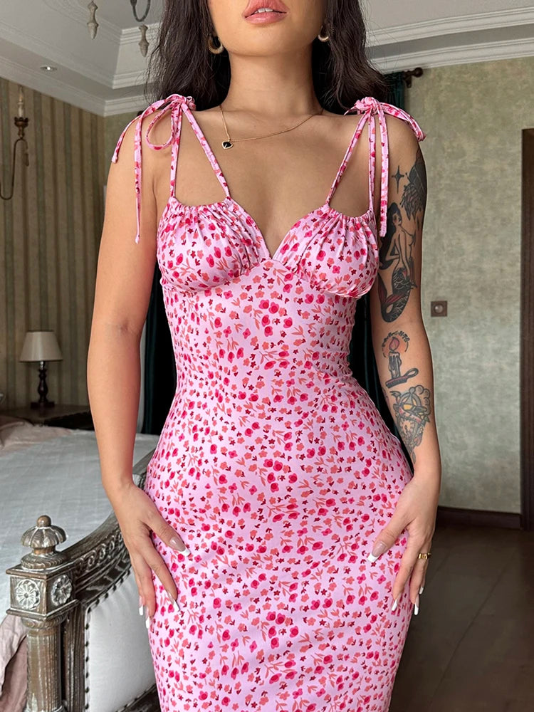 Robe à lacets sans manches pour femmes
