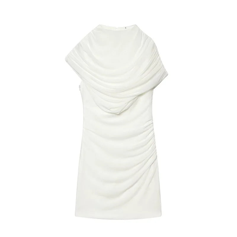 Robes courtes plissées pour femmes