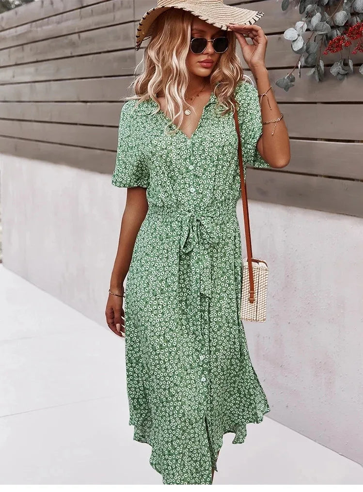 Robe à imprimé Floral pour femmes