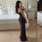 Robe de soirée sexy à décolleté plongeant pour femmes
