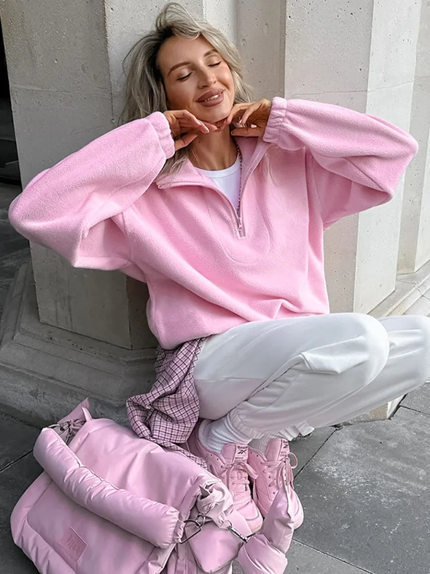 Sweat-shirt à capuche en molleton pour femmes