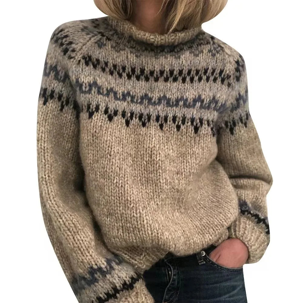 Pull en maille à manches longues pour femmes