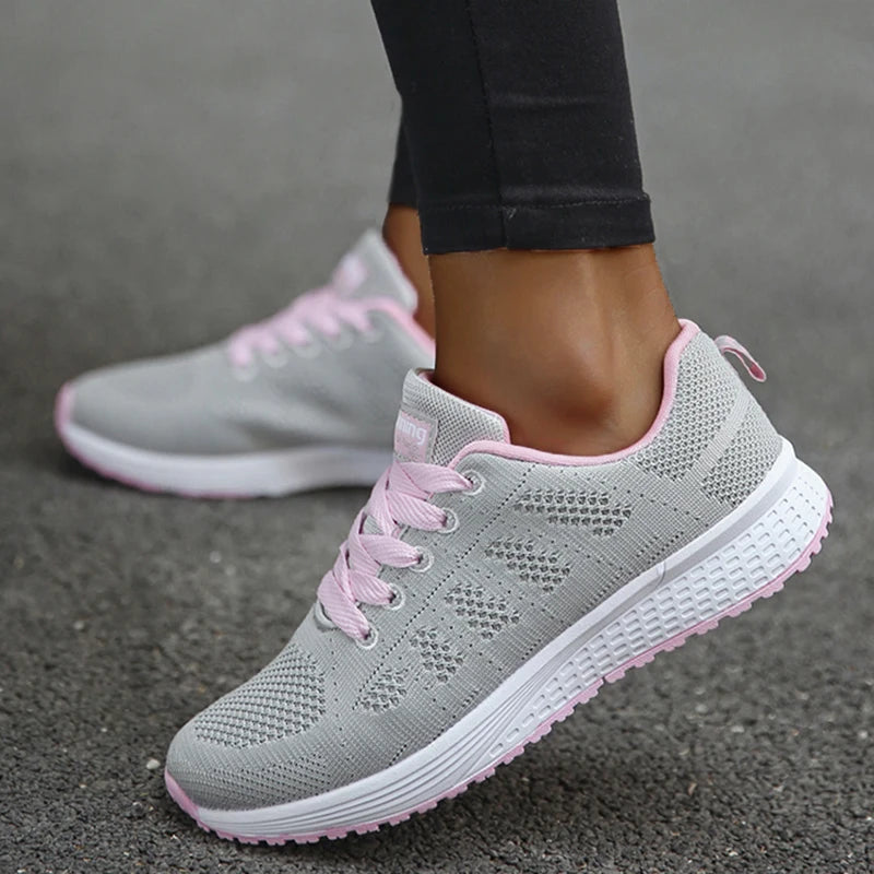 Baskets décontractées à lacets pour femmes