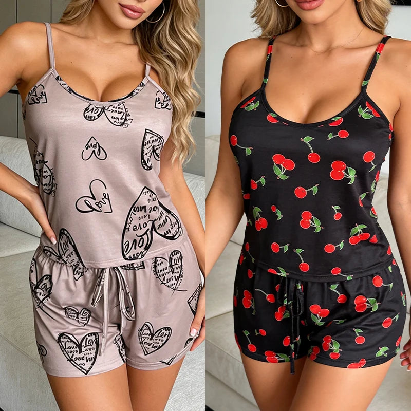 Ensemble de pyjama à imprimé floral pour femmes