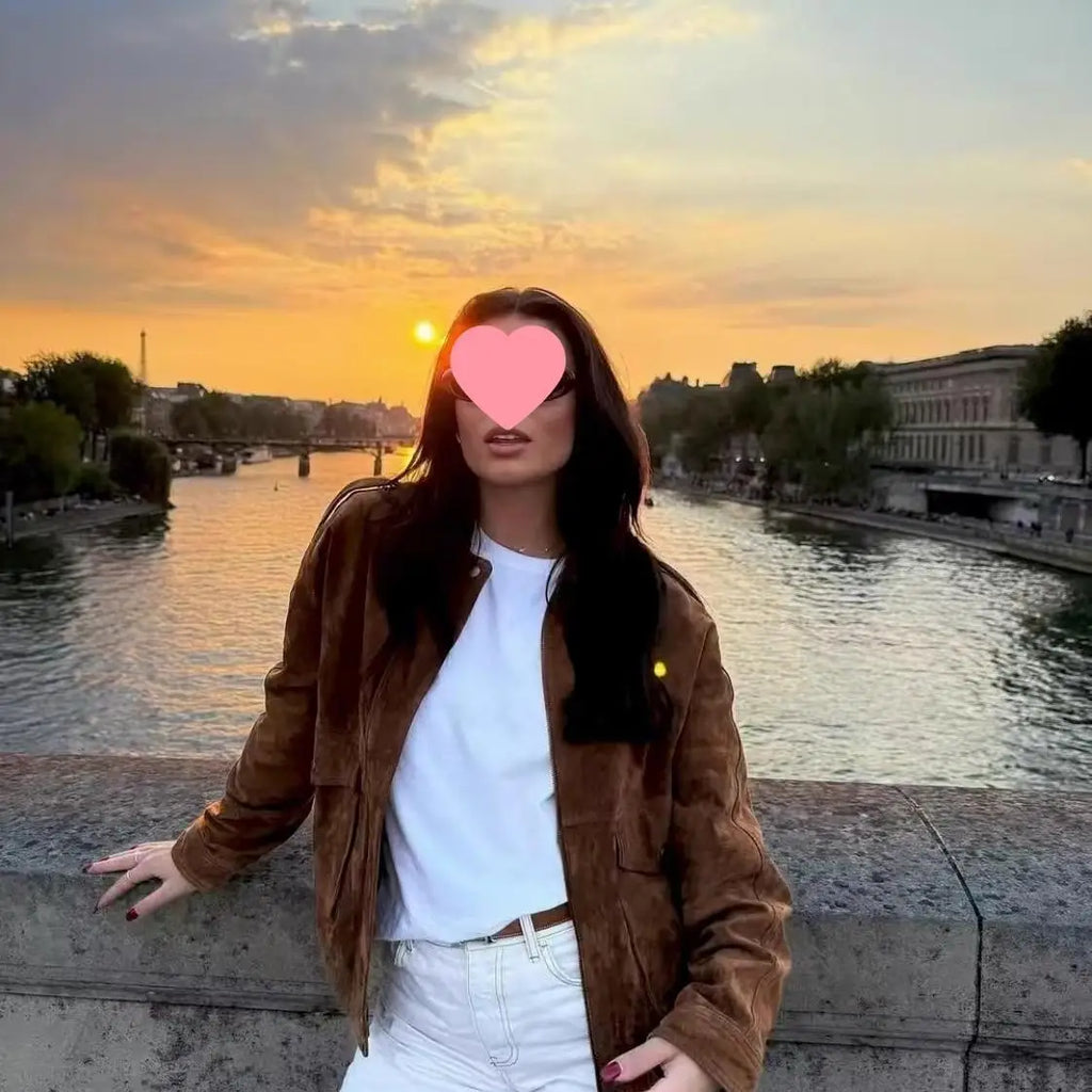Veste en daim décontractée pour femmes