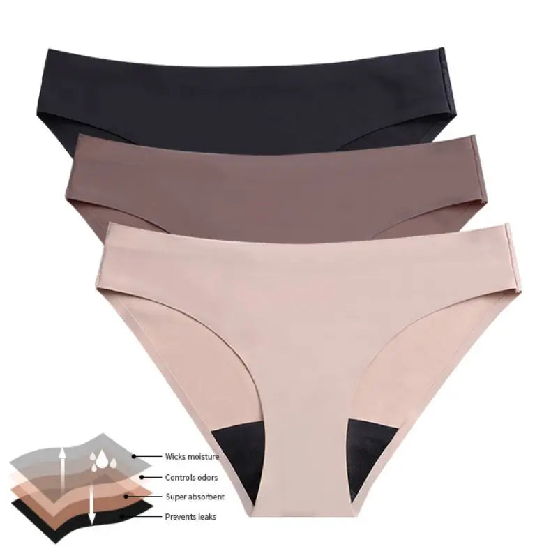 Culotte respirant menstruel sans couture pour femmes