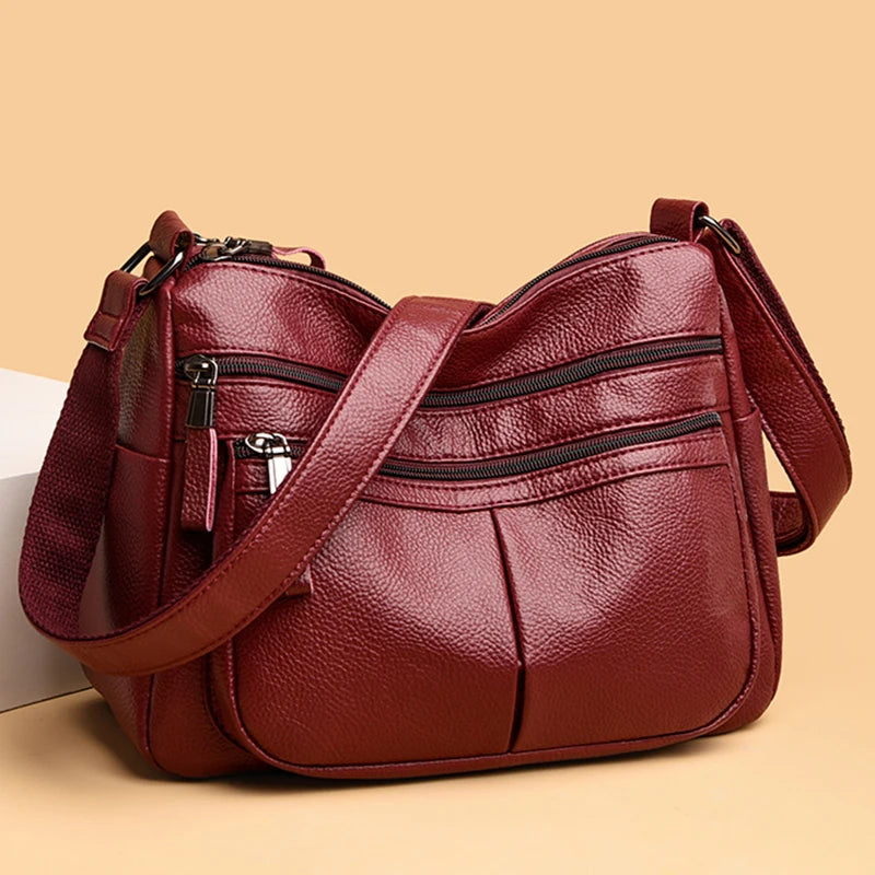 Sac à main en cuir véritable pour femmes
