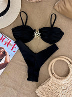 Ensemble maillot de bain deux pièces à armatures pour femmes