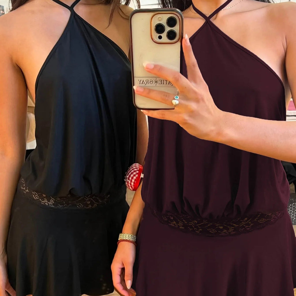 Robe courte avec dos nu pour femmes