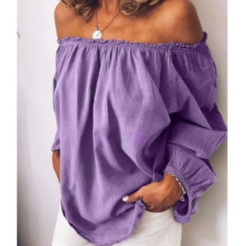 Chemise à manches longues décontracté pour femmes