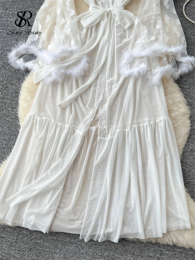 Robe Cardigan Femme – Élégante et Transparente