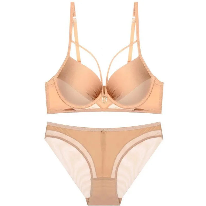 Ensemble de soutien-gorge creux et culotte pour femmes