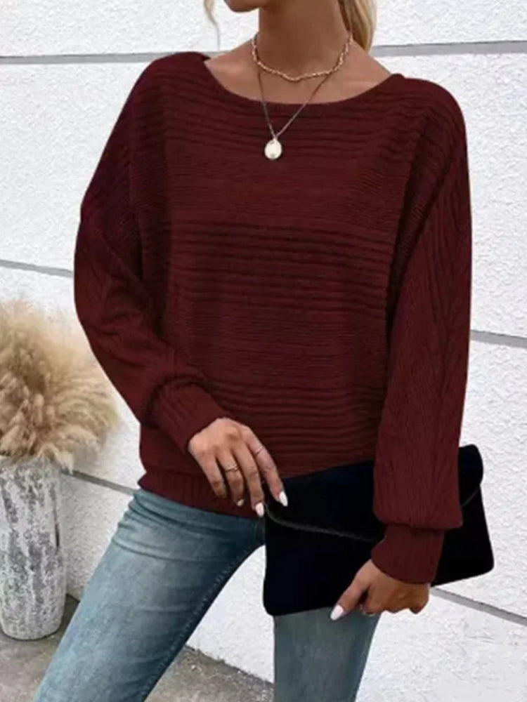 T-shirt décontracté à manches et col rond pour femmes