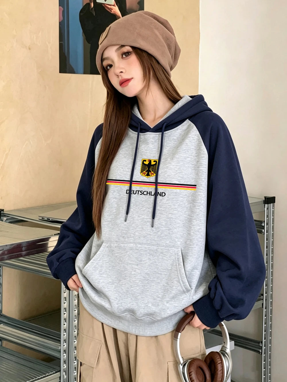 Sweat à Capuche Femme – Imprimé Allemagne