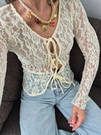T-shirts en dentelle pour femmes