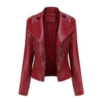 Veste en similicuir souple pour femmes