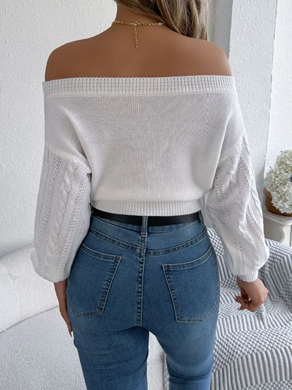 Pull en Maille Femme – Épaules Dénudées