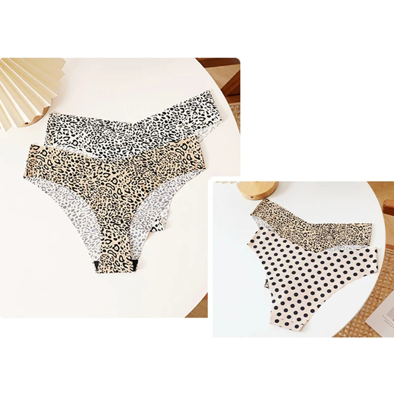 Culotte sans couture imprimé léopard pour femmes