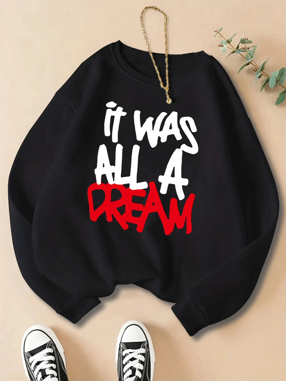 Pull Décontracté Femme – Imprimé It Was A