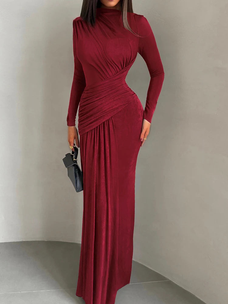 Robe moulante à manches longues pour femmes