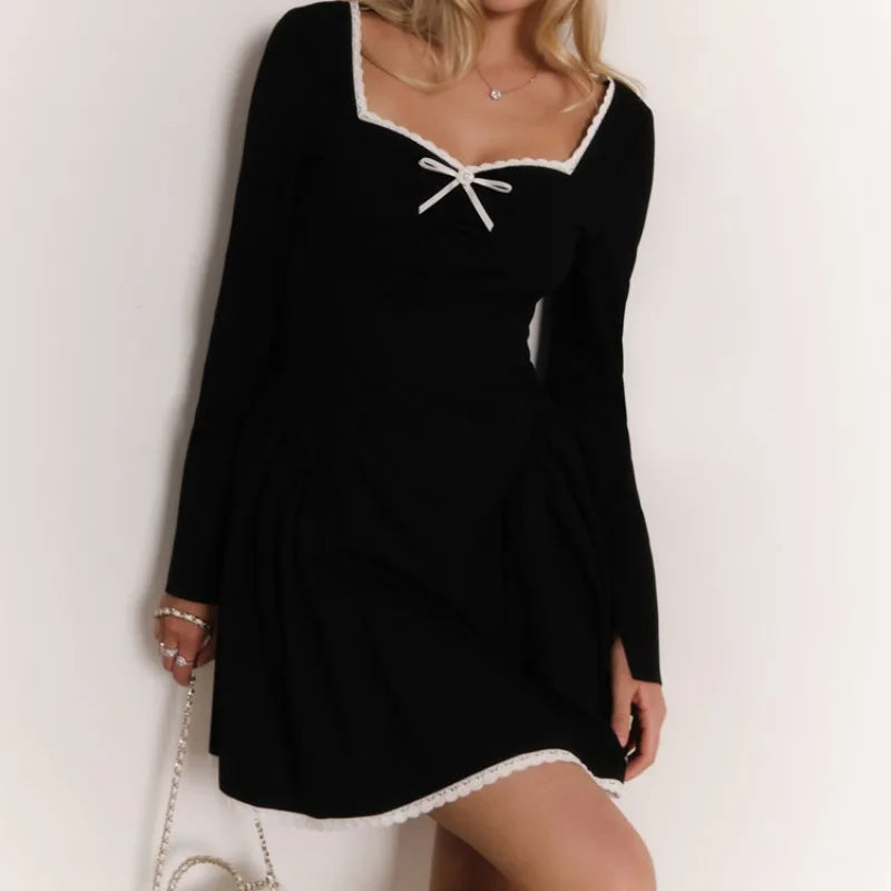 Robe mini à manches longues pour femmes