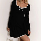 Robe mini à manches longues pour femmes