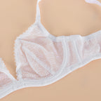 Soutien-gorge Push-Up à armatures, en dentelle blanc pur pour femmes