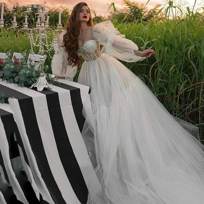 Robe de mariée princesse en Tulle pour femmes