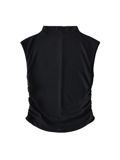 Débardeur Col Roulé Femme – Coupe Courte