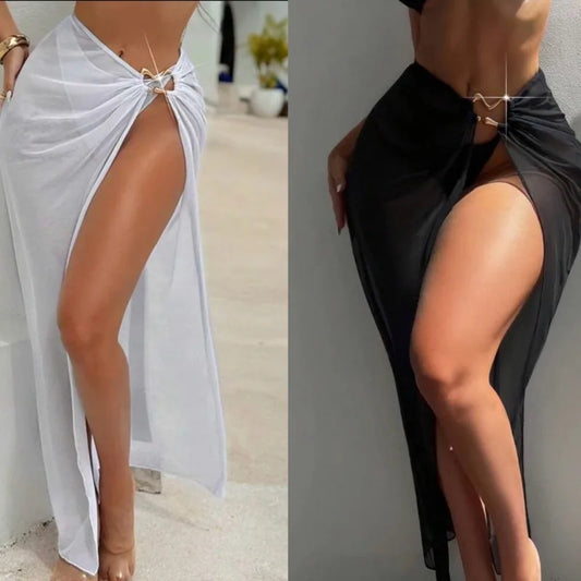 Paréo de Plage Femme – Mousseline Légère et Fente