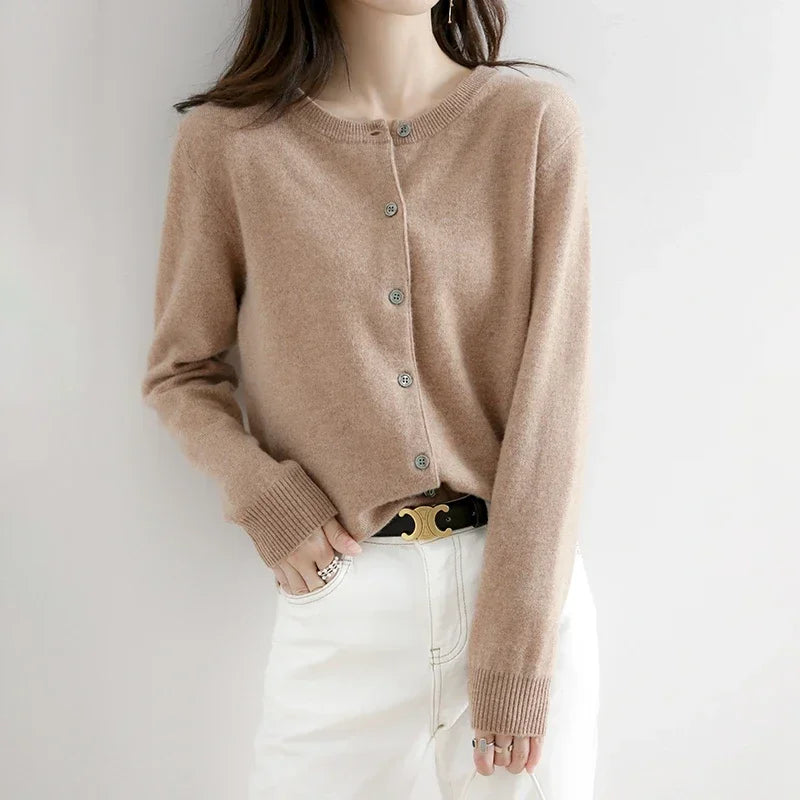 Cardigans à col rond pour femmes
