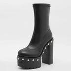 Bottines à plateforme et talons de 14cm pour femmes