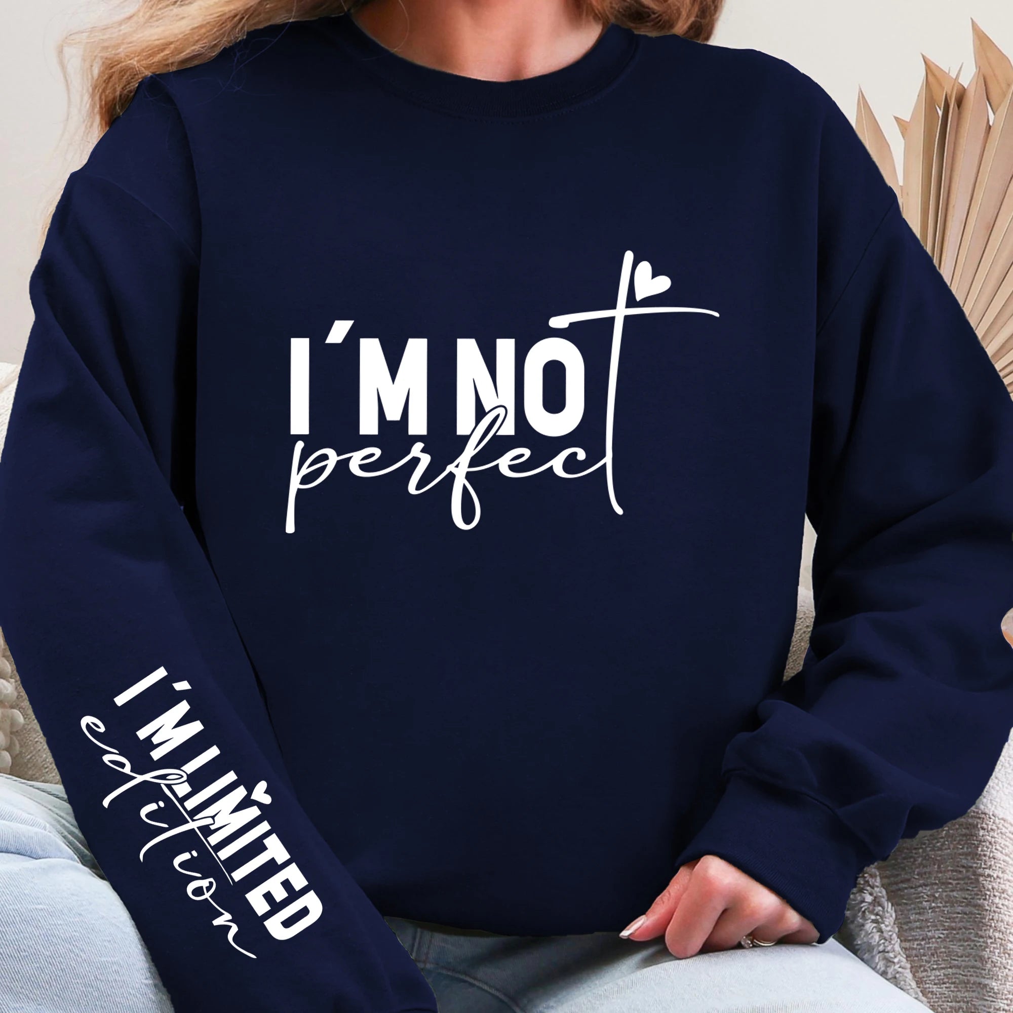Sweat-shirt en molleton à col rond pour femmes