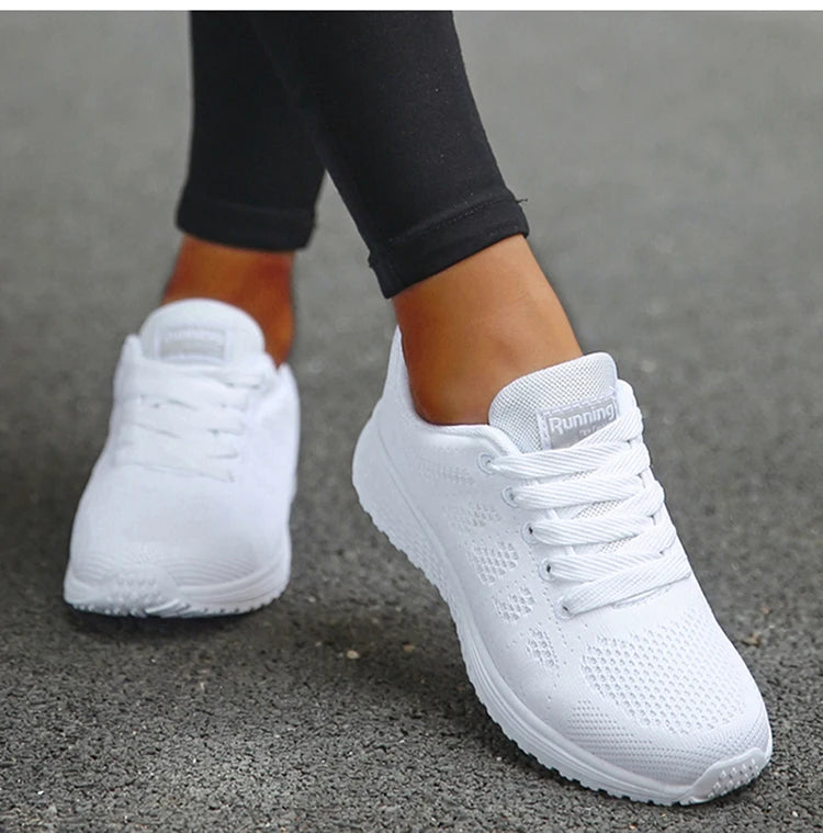 Baskets décontractées à lacets pour femmes