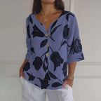 Chemise à col trois quarts pour femmes